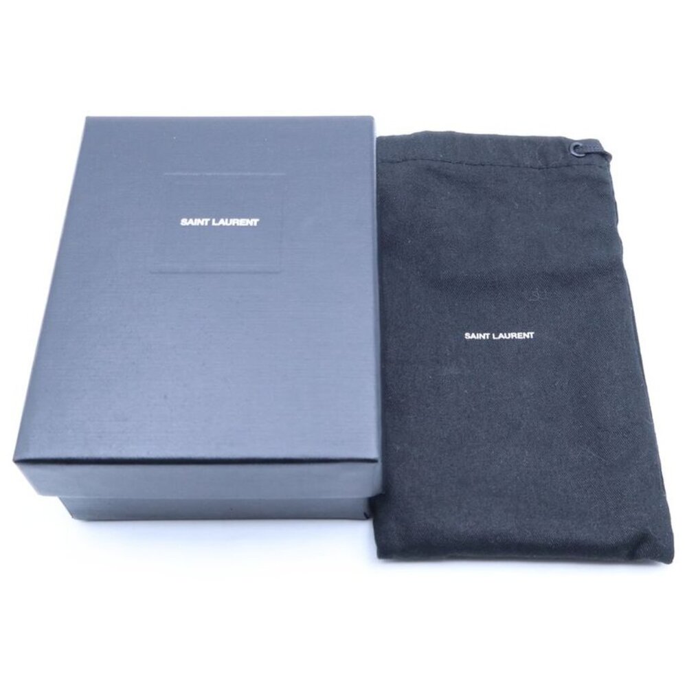 Saint Laurent Paris Cassandra Logo Plate Leather 4 Key Case Black Key Holder - Picture 6 of 6